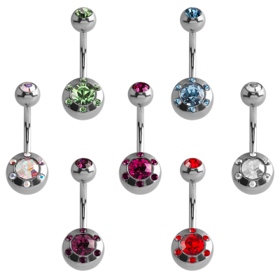 Ufo Multi Jewelled Bananabell 5\8 Balls Ombelico