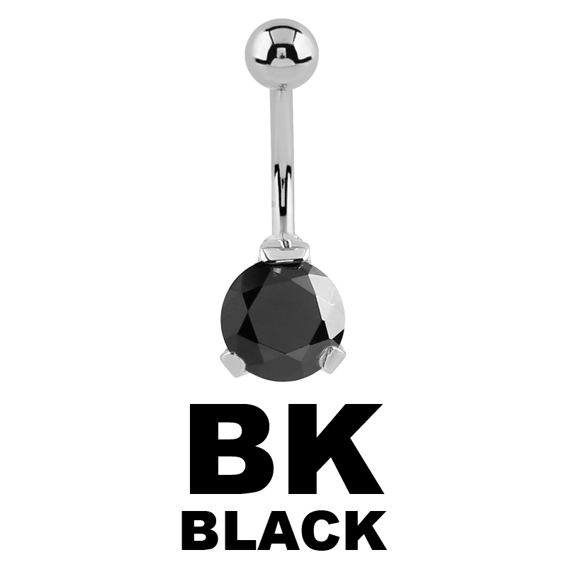 Internally Threaded Jewelled Steel Cast Bananabell Ombelico