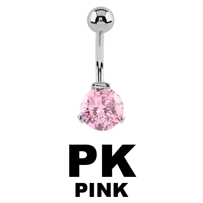 Internally Threaded Jewelled Steel Cast Bananabell Ombelico