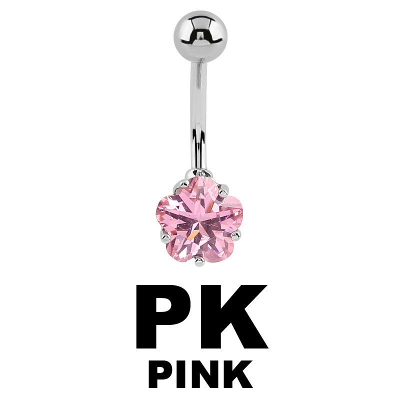 Internally Threaded Jewelled Steel Cast Bananabell Ombelico