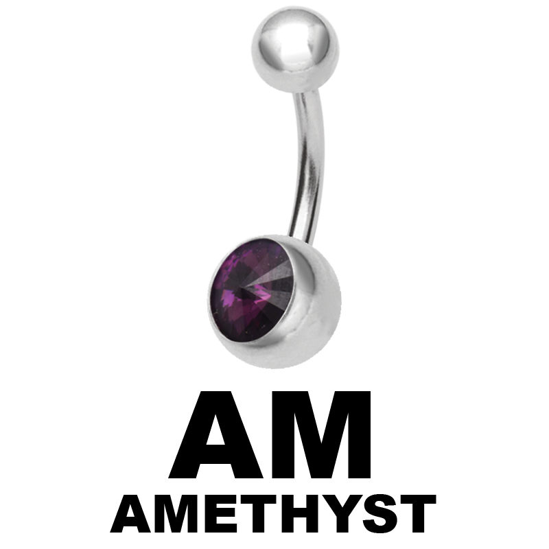 Single Jewelled Bananas with Mountain cut Crystal Ombelico