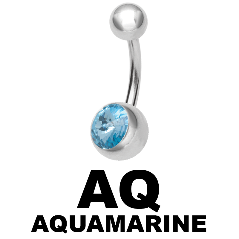 Single Jewelled Bananas with Mountain cut Crystal Ombelico