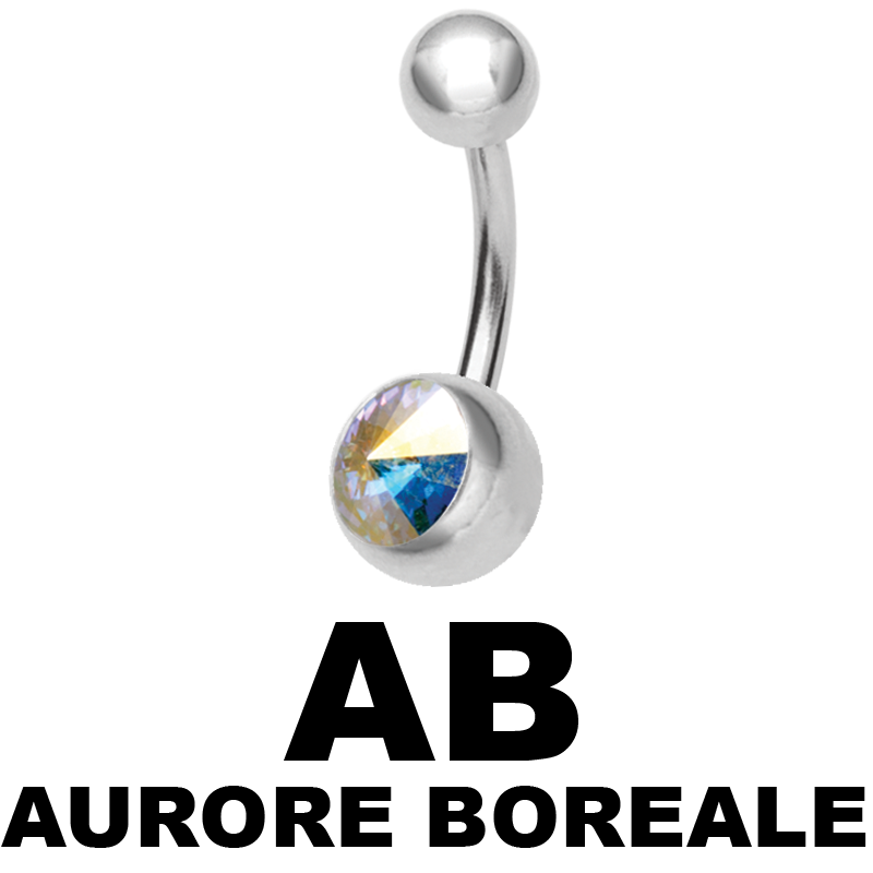 Single Jewelled Bananas with Mountain cut Crystal Ombelico