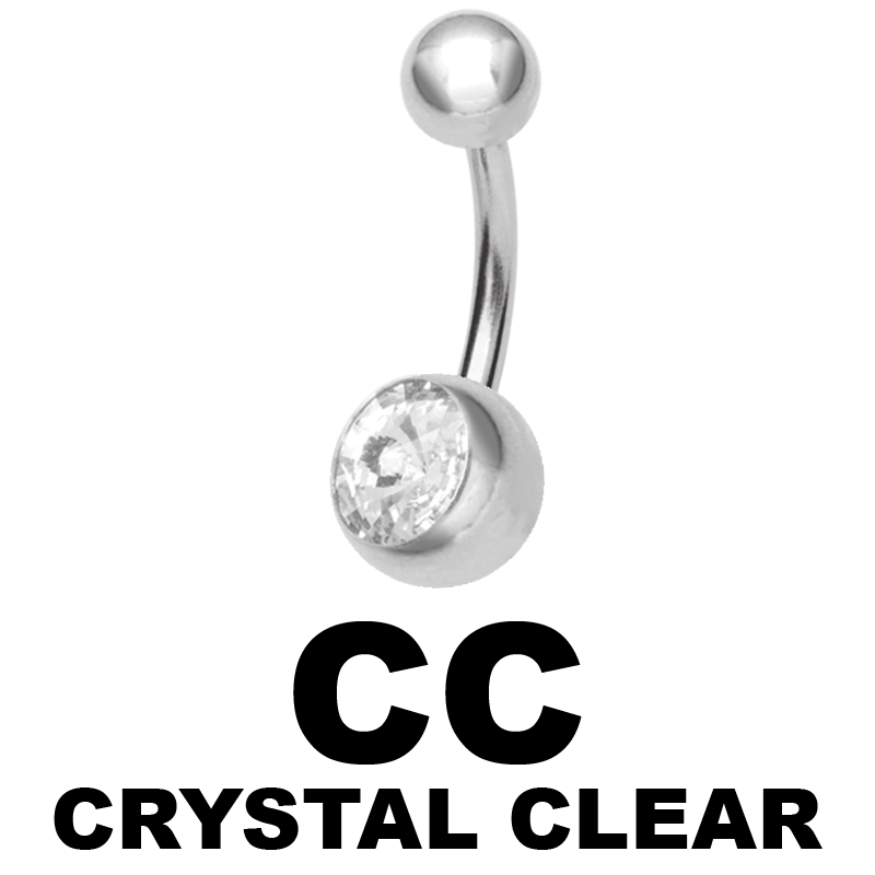 Single Jewelled Bananas with Mountain cut Crystal Ombelico