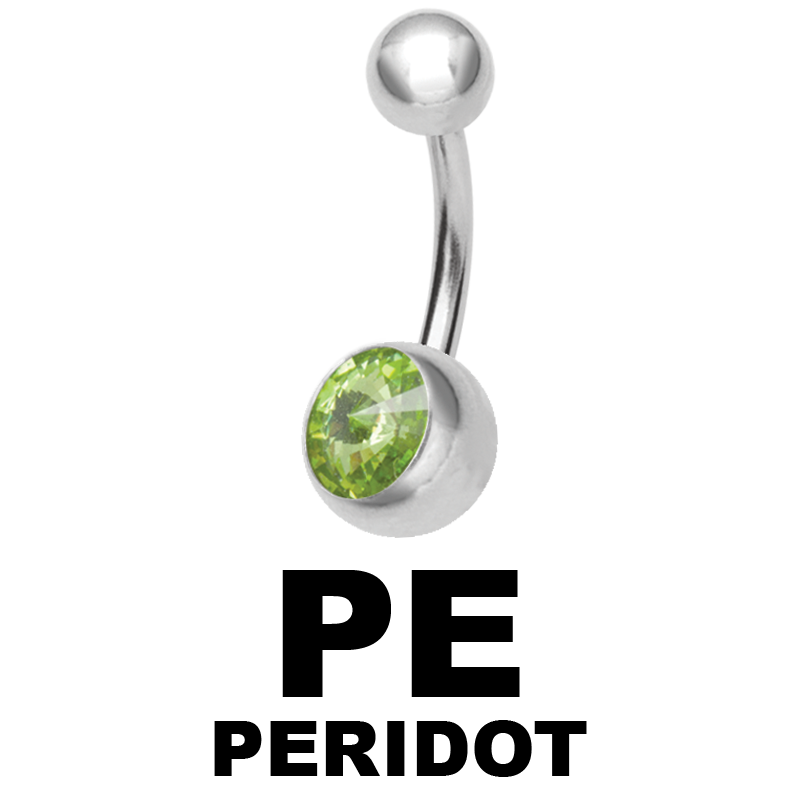 Single Jewelled Bananas with Mountain cut Crystal Ombelico