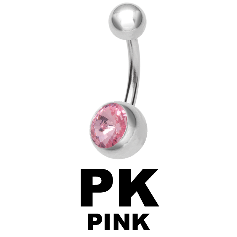 Single Jewelled Bananas with Mountain cut Crystal Ombelico