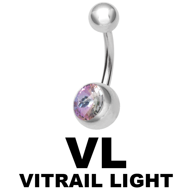 Single Jewelled Bananas with Mountain cut Crystal Ombelico