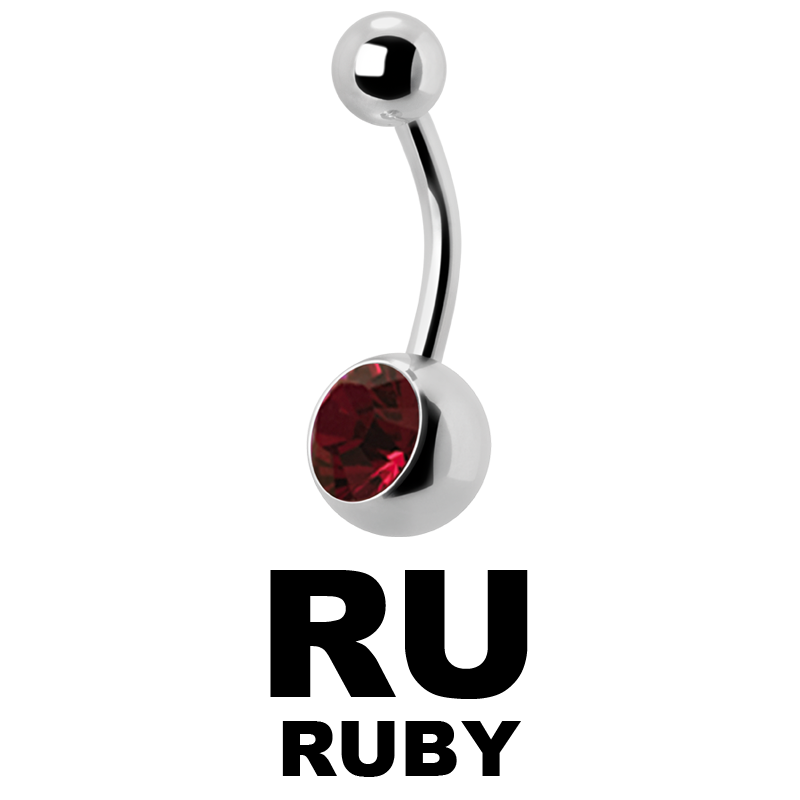 Titanium Jewelled Bananabell Ombelico