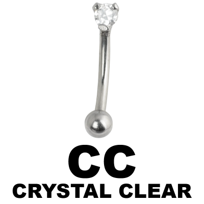 Steel Cast Jewelled Bananabell Orecchio