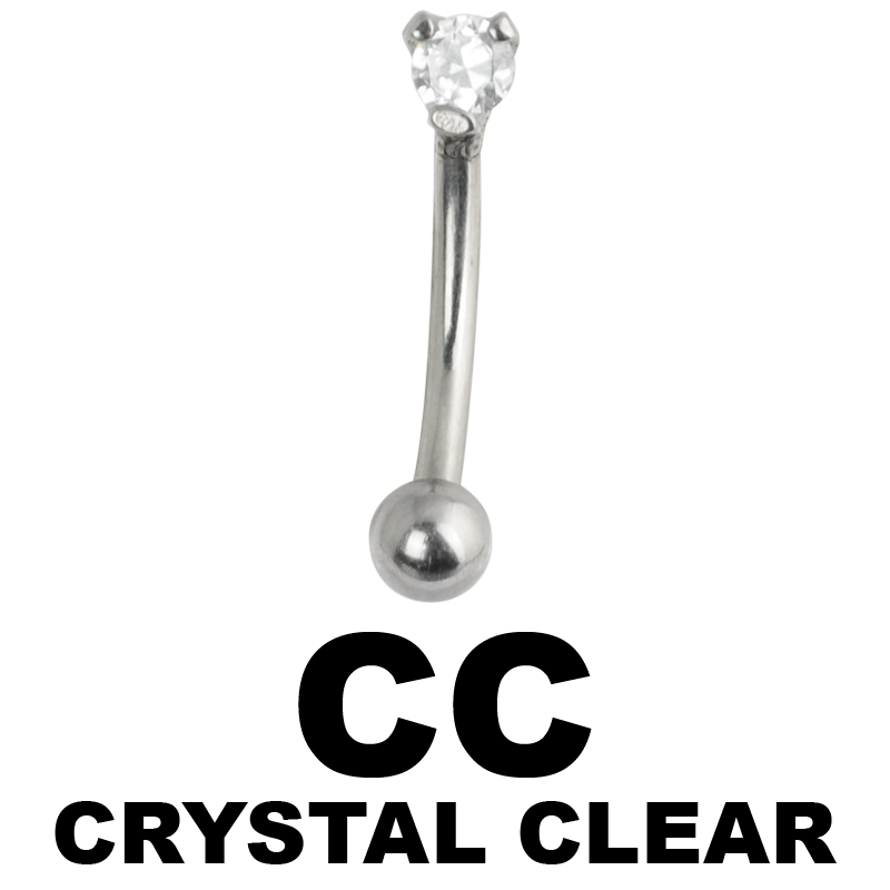 Steel Cast Jewelled Bananabell Orecchio