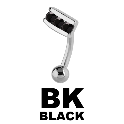 Surgical Steel Jewelled Eyebrow Bananabell Sopracciglio