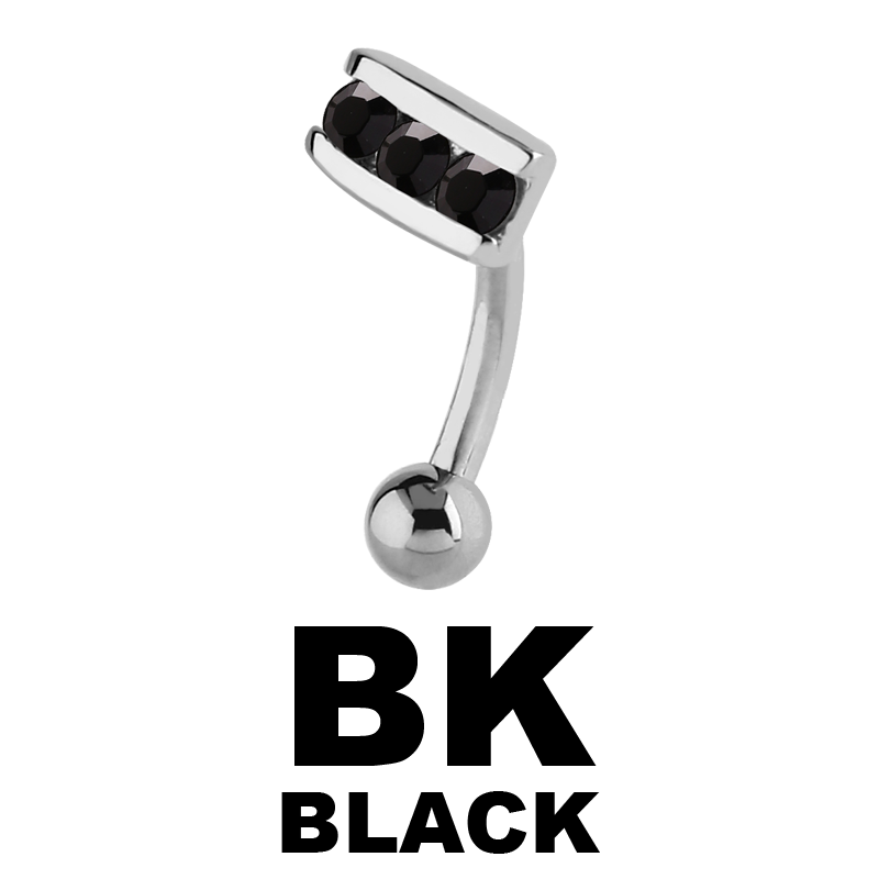 Surgical Steel Jewelled Eyebrow Bananabell Sopracciglio