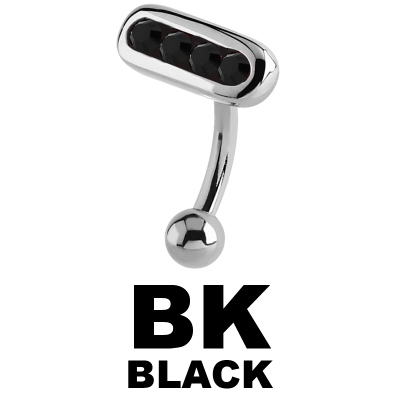 Surgical Steel Jewelled Eyebrow Bananabell Sopracciglio