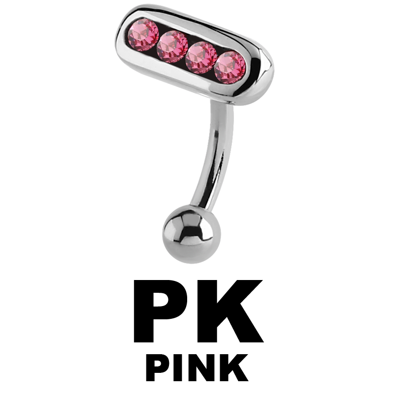 Surgical Steel Jewelled Eyebrow Bananabell Sopracciglio