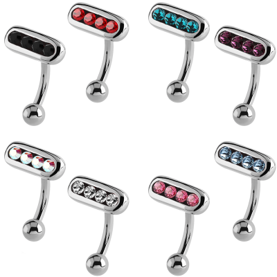 Surgical Steel Jewelled Eyebrow Bananabell Sopracciglio