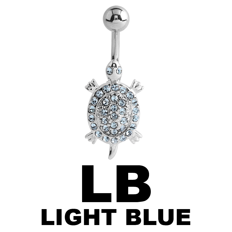 Bananabell Silver Ornament with Swarovski - Turtle Ombelico