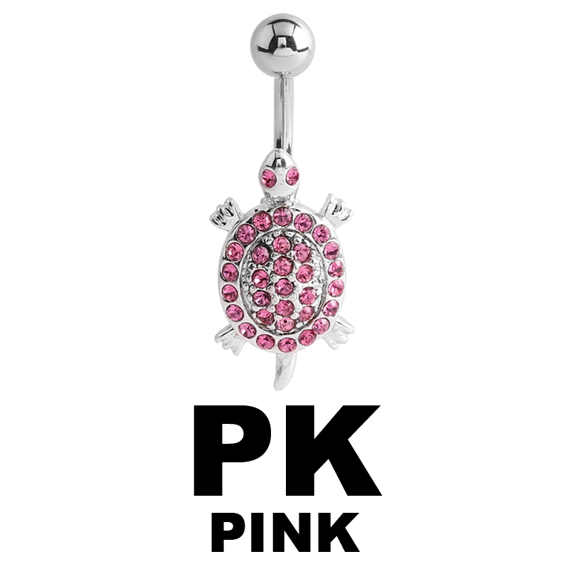 Bananabell Silver Ornament with Swarovski - Turtle Ombelico