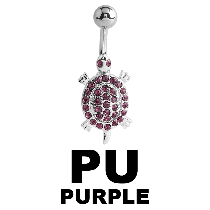Bananabell Silver Ornament with Swarovski - Turtle Ombelico
