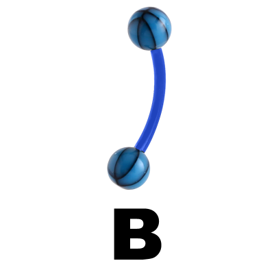 Bioplast Micro Bananabell with UV Balls Orecchio