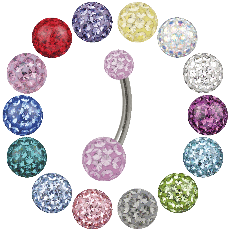 Titanium Bananabell with Crystal Ball Navel