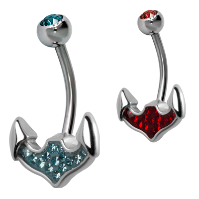 Gloss Finish Anchor Surgical Steel Banananell Navel