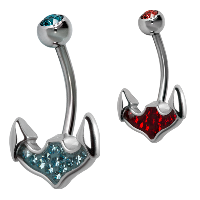 Gloss Finish Anchor Surgical Steel Banananell Navel