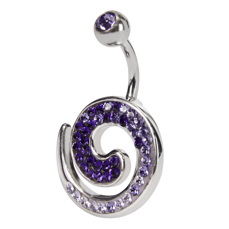 Crystal Swirl Titanium Bananabell Navel