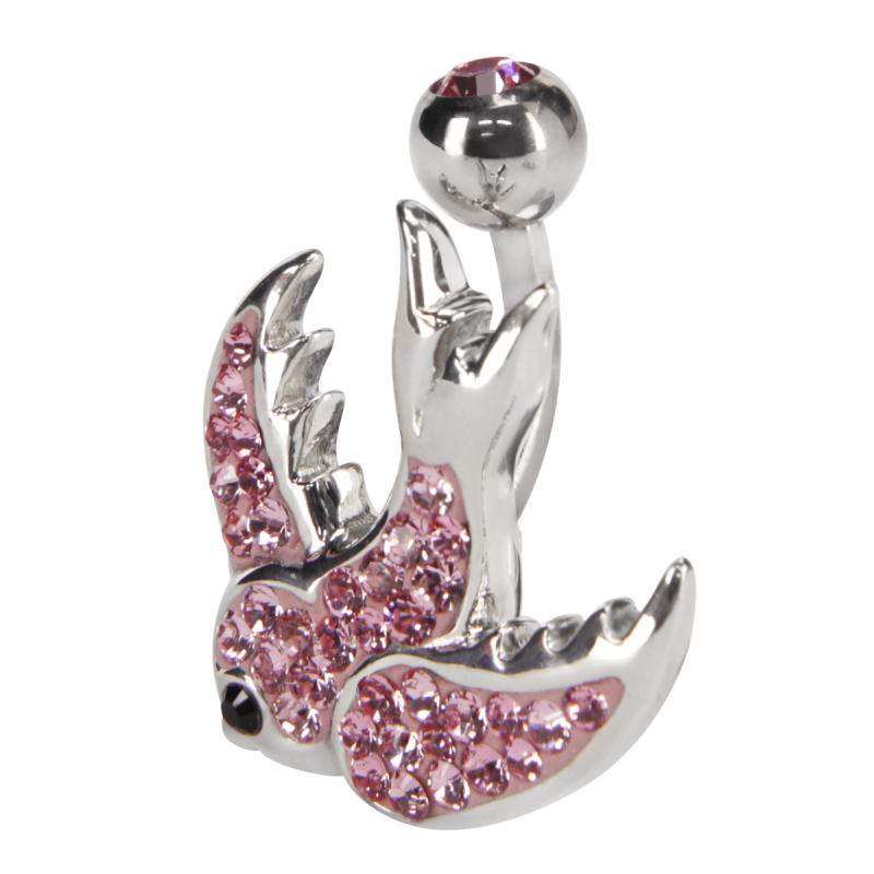 Crystal Swallow Titanium Bananabell Ombelico