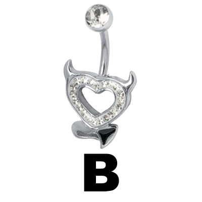 Gloss Finish Devilheart Surgical Steel Bananabell Ombelico
