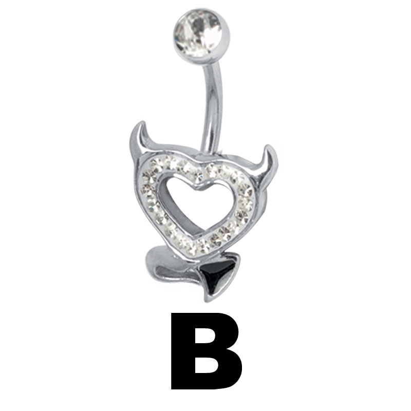 Gloss Finish Devilheart Surgical Steel Bananabell Ombelico