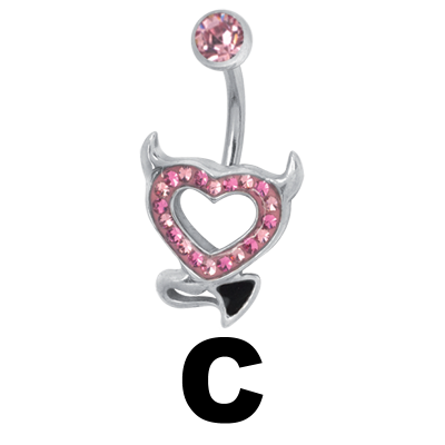 Gloss Finish Devilheart Surgical Steel Bananabell Ombelico