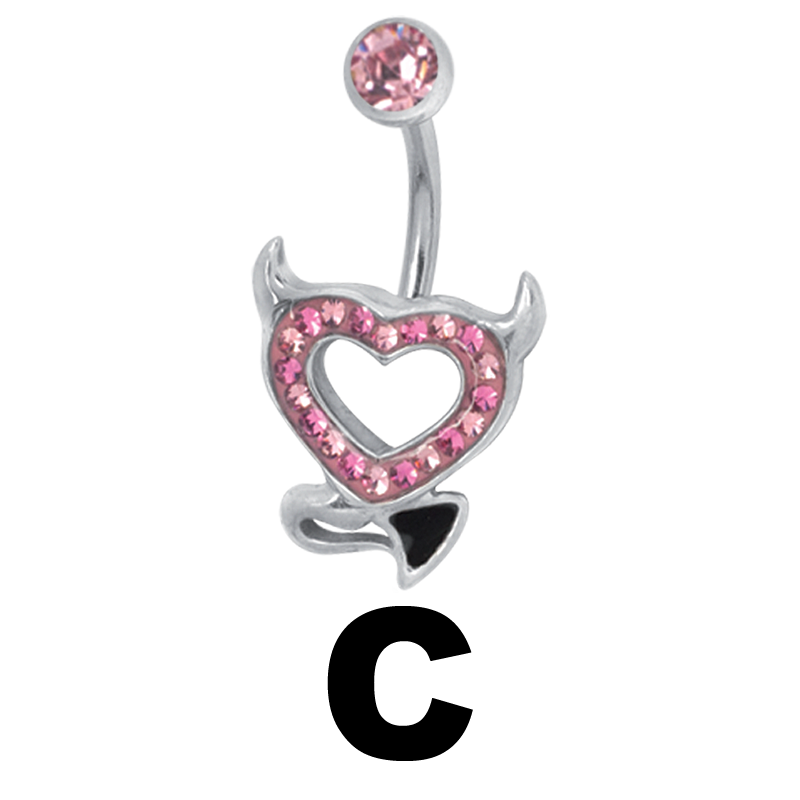 Gloss Finish Devilheart Surgical Steel Bananabell Ombelico