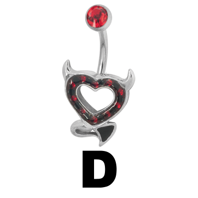 Gloss Finish Devilheart Surgical Steel Bananabell Ombelico