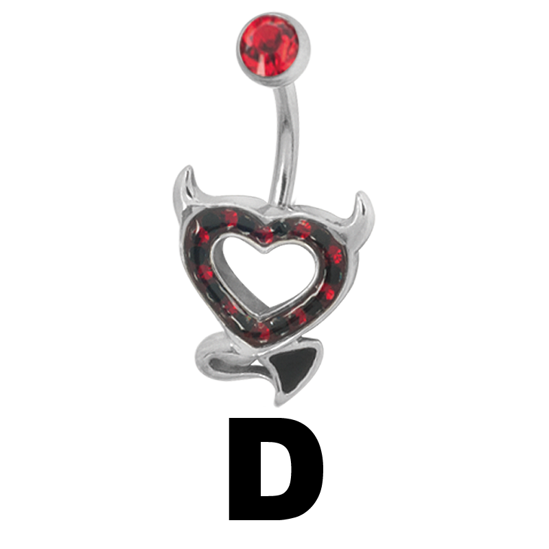 Gloss Finish Devilheart Surgical Steel Bananabell Ombelico