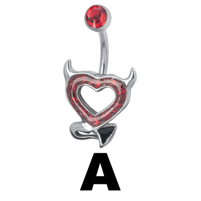 Gloss Finish Devilheart Surgical Steel Bananabell Ombelico