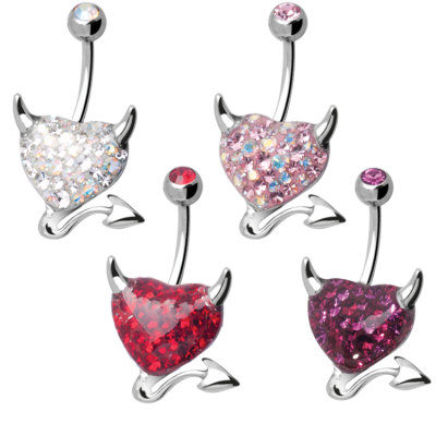 Gloss Finish Devil Heart Steel Bananabell