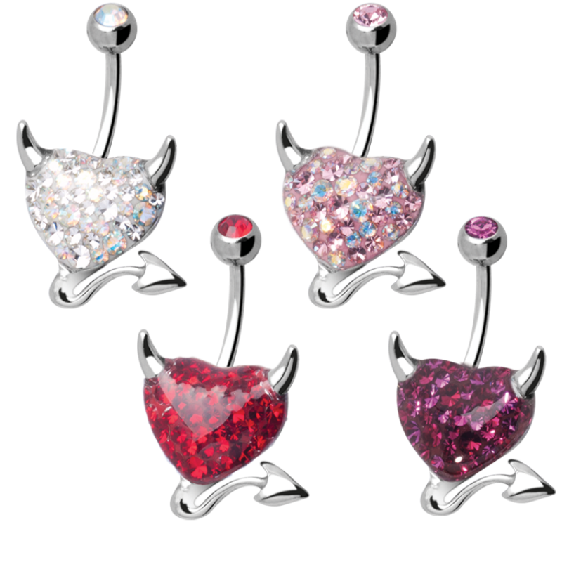 Gloss Finish Devil Heart Steel Bananabell