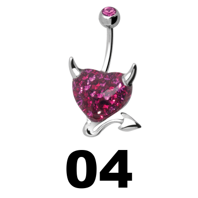 Gloss Finish Devil Heart Steel Bananabell