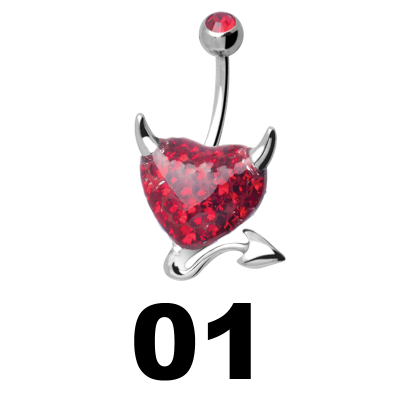 Gloss Finish Devil Heart Steel Bananabell