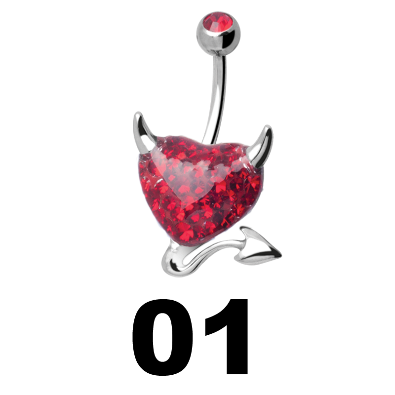 Gloss Finish Devil Heart Steel Bananabell