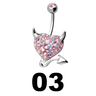 Gloss Finish Devil Heart Steel Bananabell