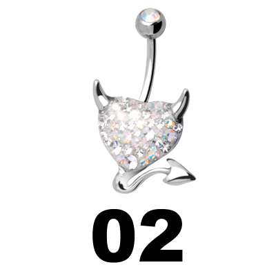 Gloss Finish Devil Heart Steel Bananabell