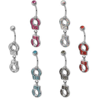 Gloss Finish Handcuffs Surgical Steel Bananabell Ombelico