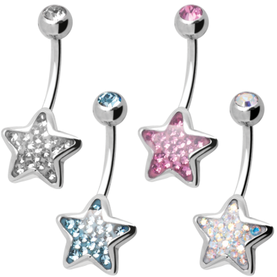 Gloss Finish Star Steel Bananabell Ombelico