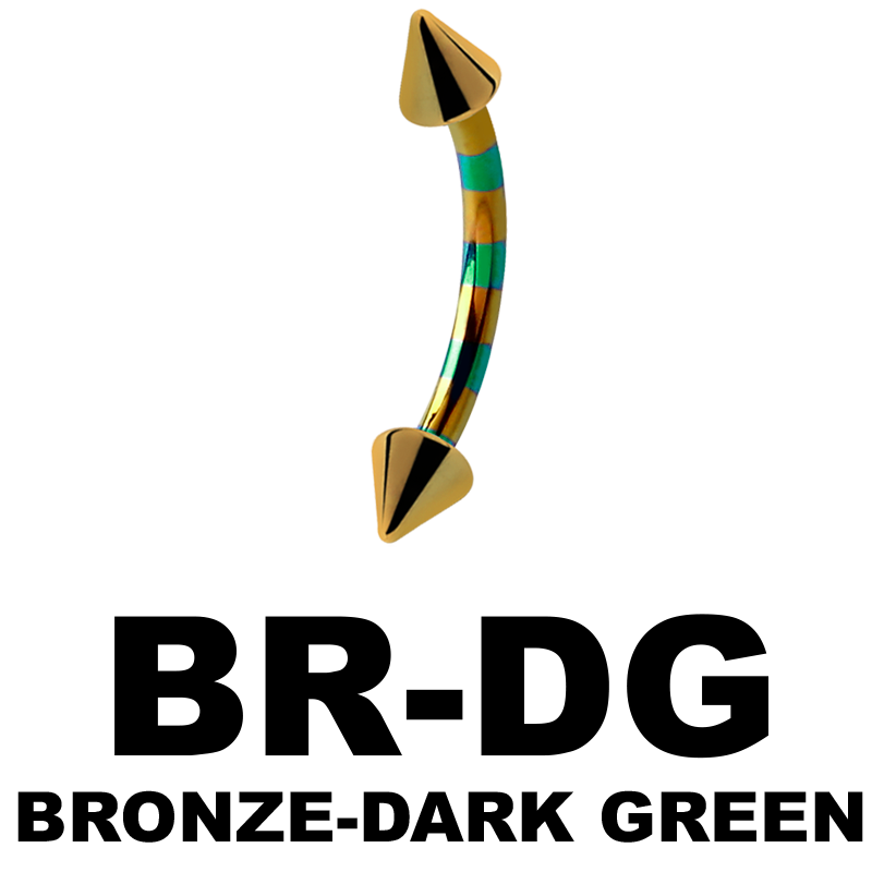 Anodized Titaniium Double Tone Micro Bananabell with Cone Orecchio