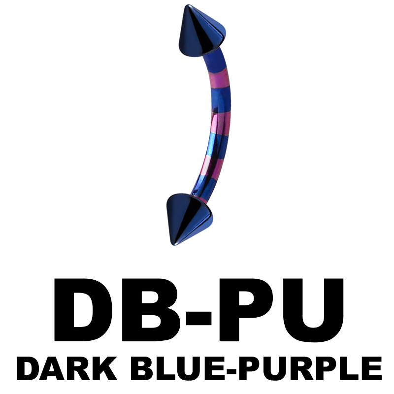 Anodized Titaniium Double Tone Micro Bananabell with Cone Orecchio