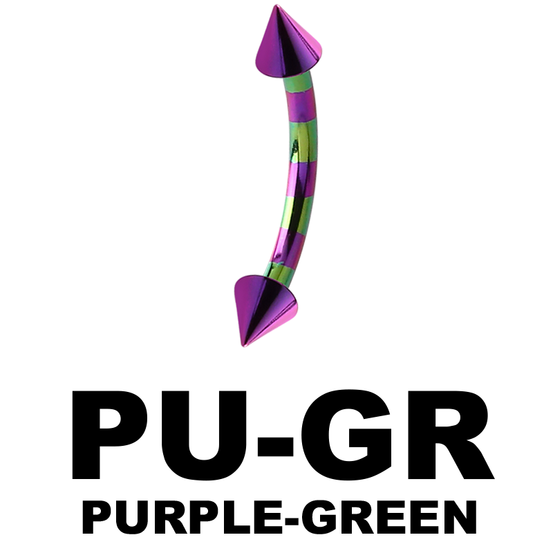 Anodized Titaniium Double Tone Micro Bananabell with Cone Orecchio