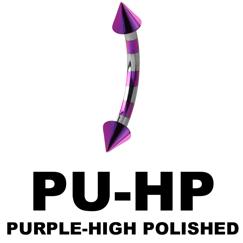 Anodized Titaniium Double Tone Micro Bananabell with Cone Orecchio