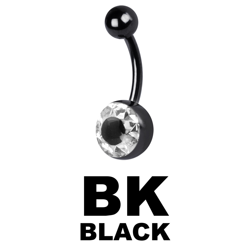 Crystal Line Black Bananabell Ombelico