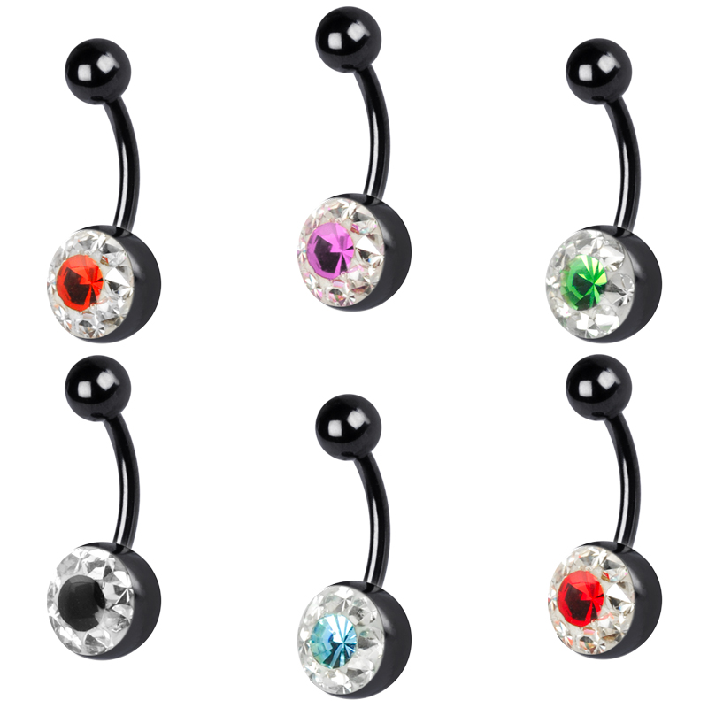 Crystal Line Black Bananabell Ombelico